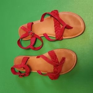TOMS sandals in Red. 8.5